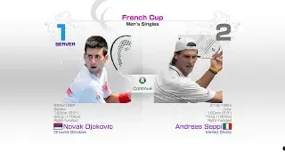 NOVAK DJOKOVIC vs ANDREAS Seppi | Virtua Tennis 4 Gameplay Walkthrough | French Cup