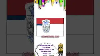 Draw Flags of the World - Serbia #flags  #drawing #drawflagsSerbia #shorts