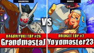 GGST | GrandmastaJ (Nagoriyuki) VS Yoyomaster23 (Bridget) | Guilty Gear Strive High level gameplay