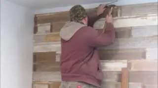 DIY Barn Wood Accent Wall & Window and Base Trim with Reclaimed Wood