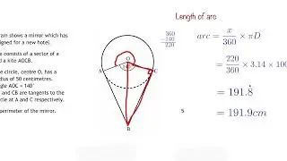 Question on arc length and SOH CAH TOA
