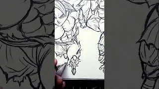 drawing Dragon Ball Super new manga cover 🥶🥵 #shorts