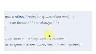 Optional and Rest Parameters in functions of typescript