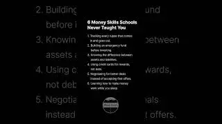 6 Money Skills Schools Never Taught You