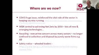 HSE Inspection, enforcement and engagement issues (waste and recycling)