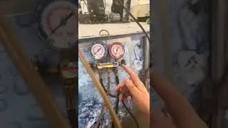 Ice Merchandiser. Adding Refrigerant