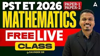 pstet 2026 paper 1& 2 mathe free demo class by davinder sir