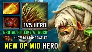 WTF 1v5 Nasal Goo Spam Solo Mid Run At Them with Radiance + Bloodstone Bristleback Dota 2