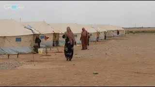 إستقبال عدد من العوائل النازحة من منطقة صكيرو ضمن مخيم العدنانية