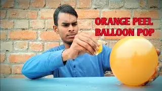 ORANGE VS BALLOON. ORANGE PEEL BALLON POP