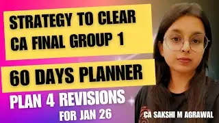 60 Days SURE SHOT strategy for CA FINAL Jan 26#cafinalstrategy#jan26strategy#ca 
