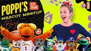 Poppi's Mascot fun with the CT Sun WNBA Basketball Team | Educational Videos for Kids