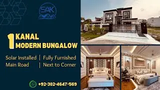 Solar Installed | Main Road | Fully Furnished 1 Kanal Modern Bungalow | DHA Lahore @hafizsakhan