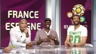 100% Euro - Omar Sy & Ramzy - Fou Rire Présentation De L'équipe Type D'Espagne (19-06-2012)