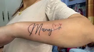 Name Tattoo// Feather tattoo// Home service #tamutattoo #tattoo 