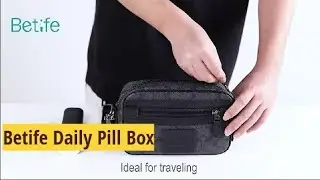 Pill Organizer 7 Day, Betife Daily Pill Box, Weekly Travel Pill Case, Cute Pill Holder to Hold Vitam