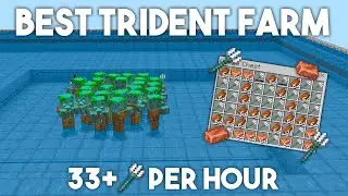 BEST 1.20 Trident Farm in Minecraft Bedrock (MCPE, Windows10,Xbox,PS4,Switch)