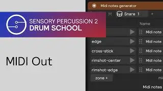 Sensory Percussion 2 Drum School: MIDI Out
