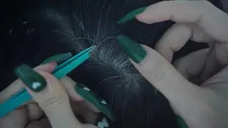 White Hair Plucking ASMR 🔍 Tingly Personal Attention For Deep Sleep ( Tweezing Sounds )