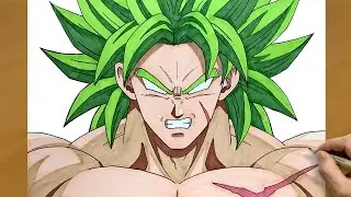 How to Draw Broly Face Step by Step | Easy Anime Drawing