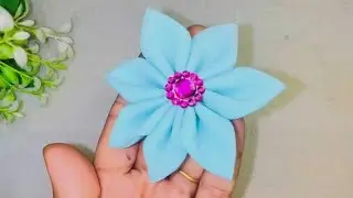 DIY: Easy Tricks Fabric FlowersMaking | New Design Cloth FlowerMaking | Crafts flowers 