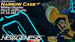 [PSo2:NGS] Narrow Cage - Waker/Hunter Max% All Side-Missions (5:38.280)