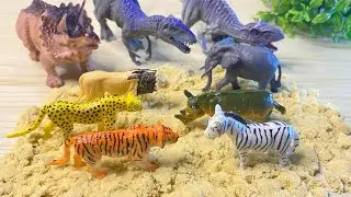 Satisfying Animal Toys ASMR with Soft Sand Sounds | Relaxing Play