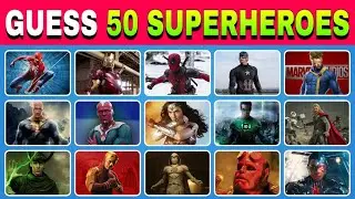Guess 50 Superheroes In 3 Seconds 🦸&zwj;♀️ 🧠 ⚡ Easy to Impossible Levels | Marvel & DC