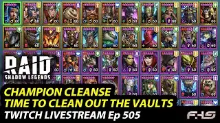 CHAMP CLEANSING One Faction at a Time - RAID: Shadow Legends Twitch Livestream Ep.505