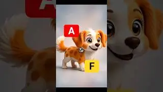 Alphabet Transformation A to F! 🍎 to 🦊 #shorts