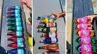 💥🍾Breaking Glass Bottle and Balloon Drops -613 | ⚠️Crushing crunchy and soft things 