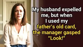 My husband expelled me, but when I used my father’s old card, the manager gasped “Look!”