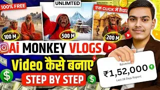 AI Monkey Vlog Kaise Banaye &ndash; Make Monkey Video with AI in Mobile | instagram monkey Video
