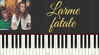 Julien Dor&eacute; - LARME FATALE  feat  Eddy de Pretto.tuto piano