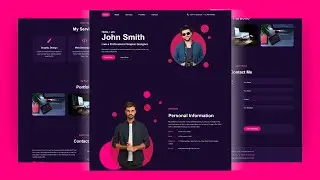 Responsive Portfolio Website Design using HTML, CSS, and JavaScript || Free Source Code