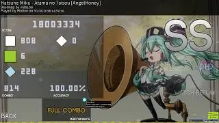 osu!catch | Motion | Hatsune Miku - Atama no Taisou [AngelHoney] +HD,DT | SS #7 503pp