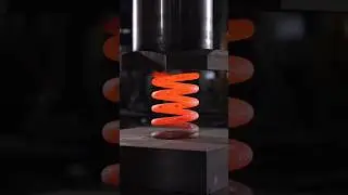 Red-Hot Spring vs Hydraulic Press &ndash; Metal Gets Obliterated