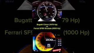 Bugatti Chiron vs Ferrari SF90 Top Speed #shorts