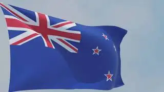 Waving flag of New Zealand (Aotearoa)