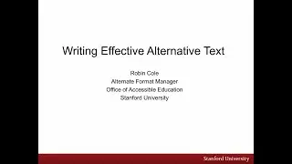 Writing Effective Alternative Text