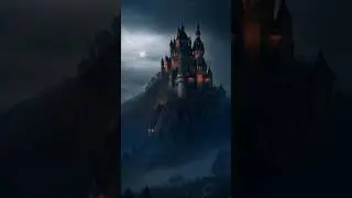 Haunted Castle | Full Moon | Eerie Atmosphere | Gothic Art