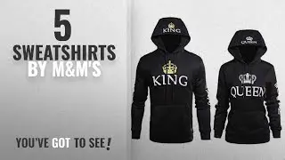 Top 10 M&M's Sweatshirts [2018]: Wangyue King Queen Matching Couple Pullover Hoodie Set Valentine's