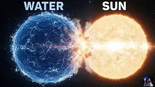 Crashing Massive Water Planet Into The Sun