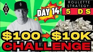 DAY 14: $10k Roulette Challenge: 5 Double Streets!   #roulette