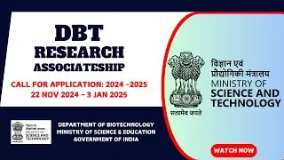 DBT-RESEARCH ASSOCIATESHIP 2024-25 | DBT | MALAYALAM  #dbtskills #biotechnology #lifescience