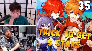 Sykkuno Shows Us A Trick To Get 5 Stars | 4 Lisa Climbing Kreygasm | Genshin Impact Moments #35