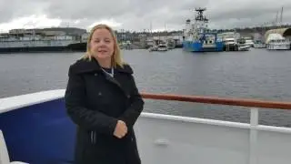 Mary on Lake Washington Cruise