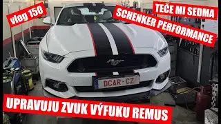 Ford Mustang 5.0 V8 upravuju v&yacute;fuk Remus | n&aacute;v&scaron;těva u Schenker Performance