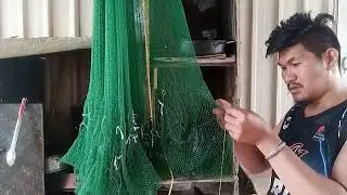 HOW TO REPAIR BROKEN PART CAST NET #FISHING IN MANUAL SEWING