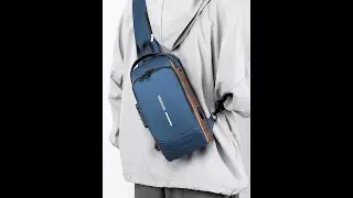 USB Port Chest Sling Bag Anti Theft Password Lock